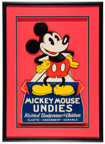 “MICKEY MOUSE UNDIES” LARGE FRAMED DIE-CUT  STORE STANDEE.