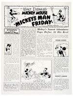 MICKEY MOUSE - "MICKEY'S MAN FRIDAY" PUBLICITY FOLDER.