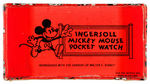 "MICKEY MOUSE INGERSOLL" SECOND ENGLISH POCKET WATCH WITH BOX.