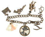 WALT DISNEY’S ZORRO PAIR OF RINGS AND CHARM BRACELET.