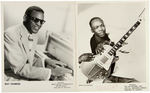 BLUES MUSICIAN VINTAGE PUBLICITY PHOTO LOT WITH RAY CHARLES.