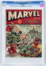 "MARVEL MYSTERY COMICS" #20 JUNE 1941 CGC 2.0 GOOD - SUB-MARINER & HUMAN TORCH.