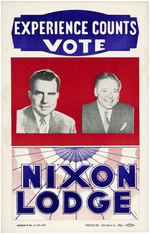 CLASSIC 1960 NIXON LODGE JUGATE CARDBOARD POSTER.