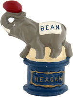 RONALD REAGAN AND TIP O'NEILL MECHANICAL BANK AND STILL BANK FEATURING JELLY BEAN.