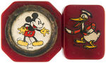 MICKEY MOUSE & DONALD DUCK TRIO OF 1930s-1940s PENCIL SHARPENERS.