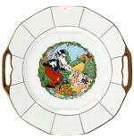 THE THREE LITTLE PIGS FRENCH CHINA 15-PIECE DESSERT SET.