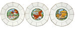 THE THREE LITTLE PIGS FRENCH CHINA 15-PIECE DESSERT SET.