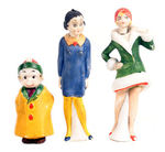 JUST KIDS/HAROLD TEEN/WINNIE WINKLE CHARACTERS PAINTED BISQUE NODDERS.