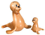 DISNEY SEAL CERAMIC FIGURINE PAIR BY WADEHEATH.