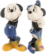 MICKEY & MINNIE MOUSE AMERICAN POTTERY FIGURINE PAIR.