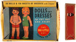 "DOLLS AND DRESSES BIG LITTLE SET."