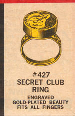 TOPPS "BAZOOKA JOE MAGIC CIRCLE CLUB" COMPLETE KIT WITH SEALED EXAMPLE RING.