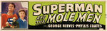 "SUPERMAN AND THE MOLE MEN" HUGE THEATER BANNER.