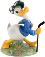 DONALD DUCK LARGE GOLFER CERAMIC FIGURINE BY ZACCAGNINI.