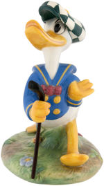 DONALD DUCK LARGE GOLFER CERAMIC FIGURINE BY ZACCAGNINI.