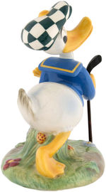 DONALD DUCK LARGE GOLFER CERAMIC FIGURINE BY ZACCAGNINI.