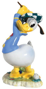 DONALD DUCK LARGE GOLFER CERAMIC FIGURINE BY ZACCAGNINI.