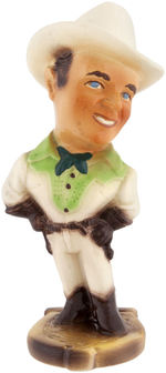 GENE AUTRY GLAZED CERAMIC FIGURINE.