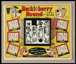 "HUCKLEBERRY HOUND AND YOGI BEAR" SLIDING SQUARES PUZZLE ON ORIGINAL CARD.