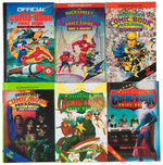 “THE OVERSTREET COMIC BOOK PRICE GUIDE” LOT OF 12 HARD COVERS BETWEEN 1986 and 1999.