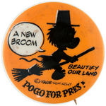 POGO AND FRIENDS FOUR BUTTONS FROM SCARCE 1968 WALT KELLY SET.