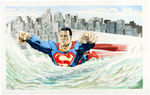 SUPERMAN ORIGINAL ART PAINTING BY KEN BRANCH.