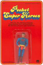 SUPERMAN MEGO "POCKET SUPER HEROES" CARDED ACTION FIGURE.