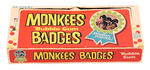 "MONKEES BADGES" GUM CARD DISPLAY BOX.