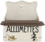 PLUTO & MINNIE MOUSE FRENCH CHINA MATCH HOLDER.