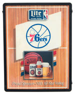 PHILADELPHIA 76ERS/MILLER LITE BEER LIGHTED DISPLAY.