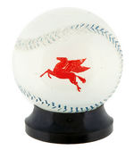 PITTSBURGH PIRATES MOBIL GAS PREMIUM GLASS BASEBALL BANK.