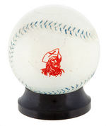 PITTSBURGH PIRATES MOBIL GAS PREMIUM GLASS BASEBALL BANK.