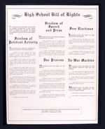 "HIGH SCHOOL BILL OF RIGHTS" POSTER BY STUDENT MOBILIZATION COMMITTEE.