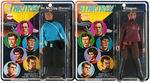 “STAR TREK” MEGO ACTION FIGURES OF CREW AND KLINGON.