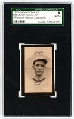 1923-24 NACIONALES #46 JOSE ACOSTICA SGC A (AUTHENTIC) (RICHARD MERKIN COLLECTION).