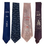 GROUP OF FOUR SCARCE IKE NECK TIES.