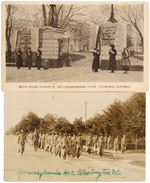 RARE PAIR OF WOMAN'S SUFFRAGE POST CARDS ONE WITH PROTEST BANNERS IN FRONT OF WHITE HOUSE.