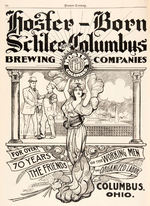 BREWERY WORKERS LARGE 20TH ANNIVERSARY 1906 NEWSPAPER WITH OUTSTANDING COVER.