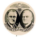 RARE REAL PHOTO JUGATE "ROOSEVELT AND GARNER."