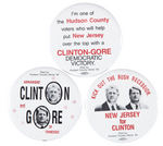 TRIO OF CLINTON/GORE BUTTONS EACH WITH CREDIT "PAID BY HUDSON COUNTY DEMS '92."