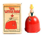 "THE LITTLE KING" WOOD ROLLER FIGURE BY JAYMAR IN ORIGINAL BOX.