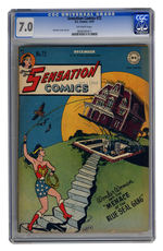 SENSATION COMICS #72 DECEMBER 1947 CGC 7.0 OFF-WHITE PAGES.