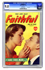 FAITHFUL #1  NOVEMBER 1949  CGC 9.0 WHITE PAGES CARSON CITY COPY.