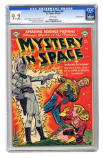 MYSTERY IN SPACE #4 OCTOBER/NOVEMBER 1951 CGC 9.2 WHITE PAGES WHITE MOUNTAIN COPY.