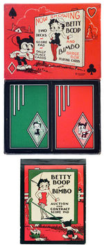 "BETTY BOOP AND BIMBO BRIDGE BOX PLAYING CARDS."