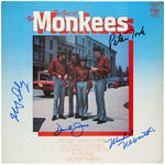 "THE BEST OF THE MONKEES" BAND-SIGNED LP.