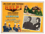 THE BEATLES "HELP!" MEXICAN OVER-SIZED LOBBY CARD LOT.