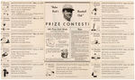 "BABE RUTH'S BASEBALL CLUB PRIZE CONTEST" SHEET.