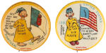 YELLOW KID RARE BUTTON #103 FOR PORTUGAL PLUS #138 FOR UNITED STATES.