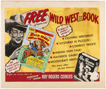 "ROY ROGERS COOKIES WILD WEST FUN AND GAME BOOK" PREMIUM PROTOTYPE SIGN.